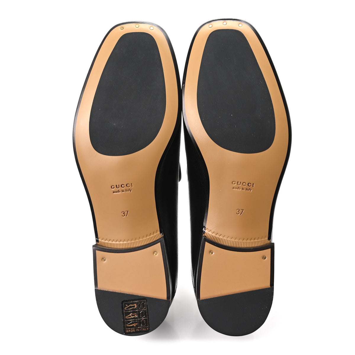 Gucci Goatskin Womens Horsebit Mid-Heel Loafers 37 Black 6 of 10