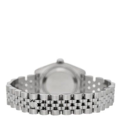Rolex Stainless Steel 18K White Gold Diamond 26mm Oyster Perpetual Datejust Watch Black 179174 3 of 4