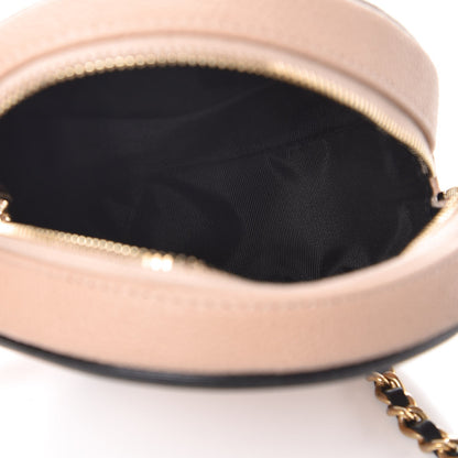 Chanel Caviar Quilted Round Filigree Crossbody Beige Black 5 of 8