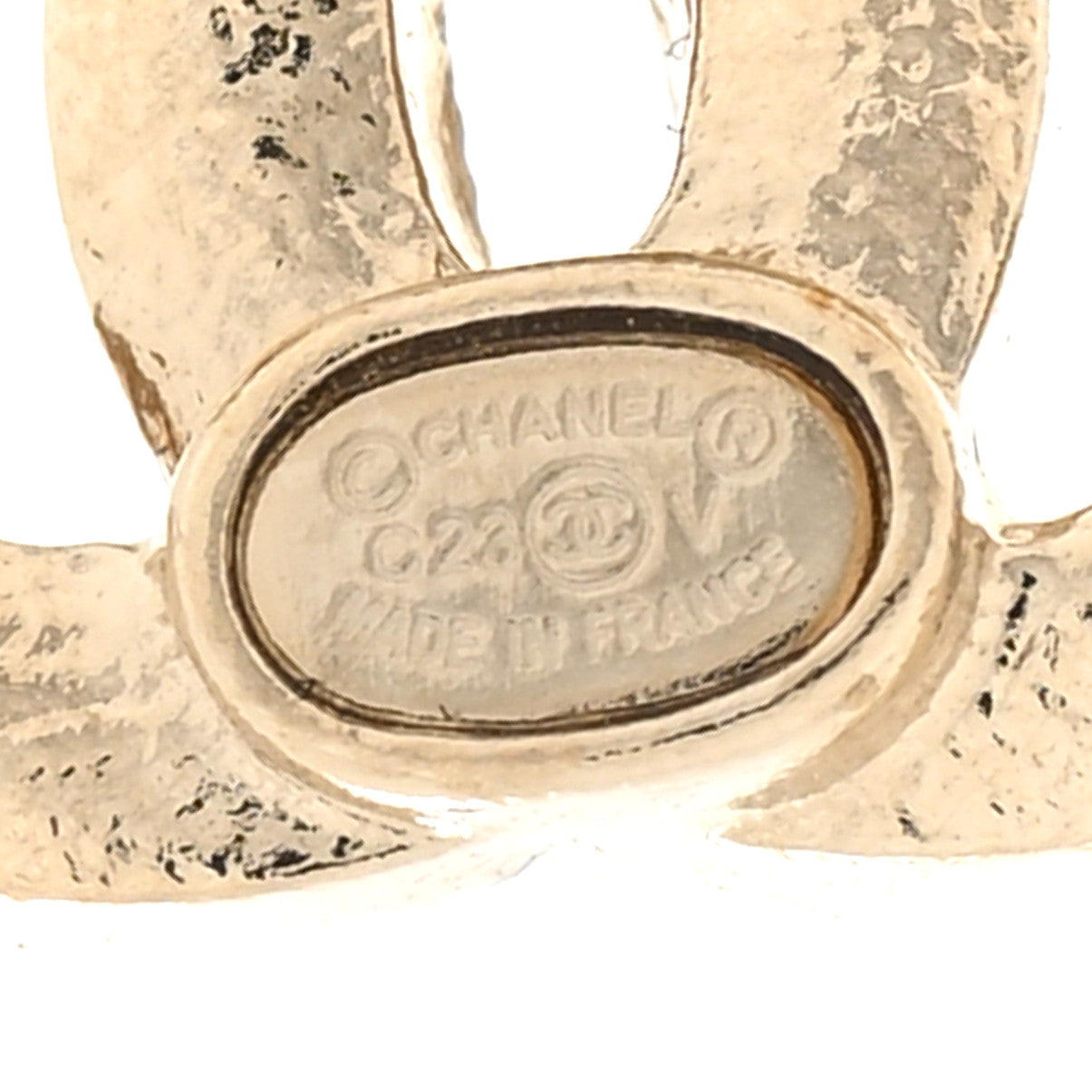 Metal Crystal Baguette CC Chain Drop Earrings Gold