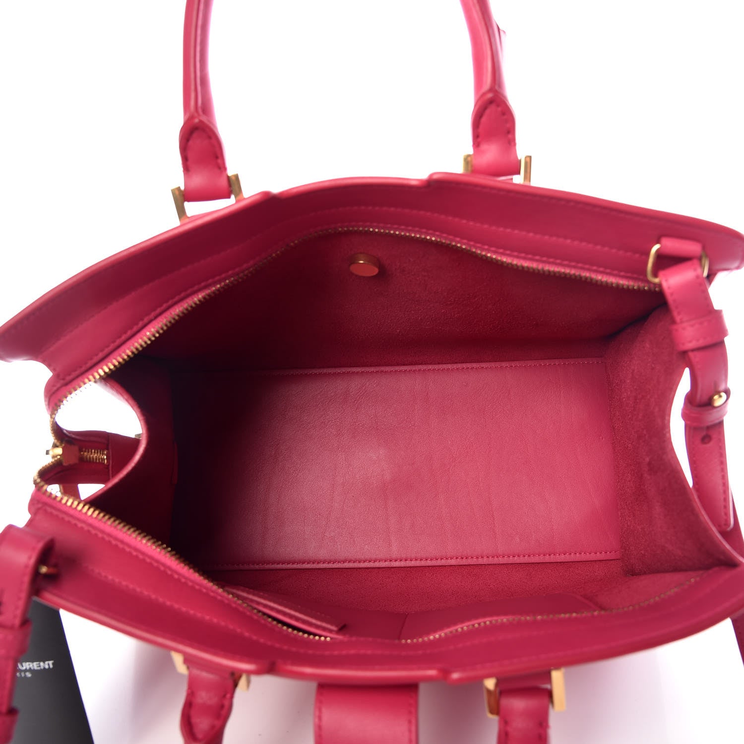 Saint Laurent Calfskin Small Classic Y Cabas Fuchsia 7 of 14