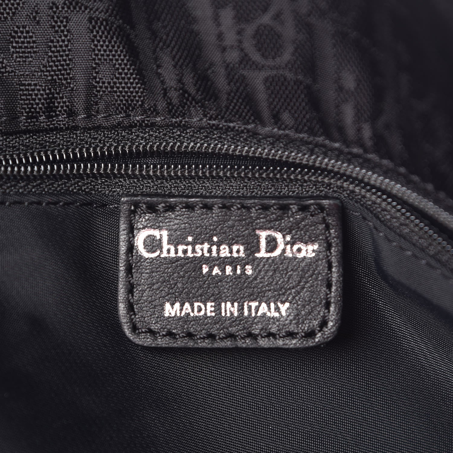 Christian Dior Nylon Monogram Lovely Shopping Tote Black 8 of 11