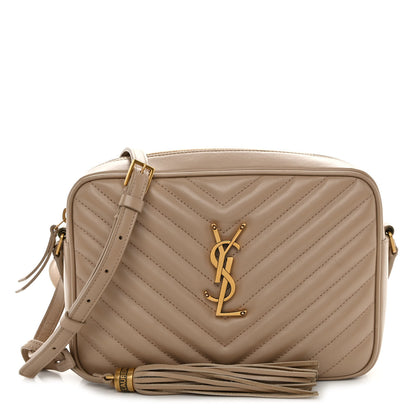 Saint Laurent Calfskin Matelasse Monogram Lou Camera Bag Dark Latte 1 of 13