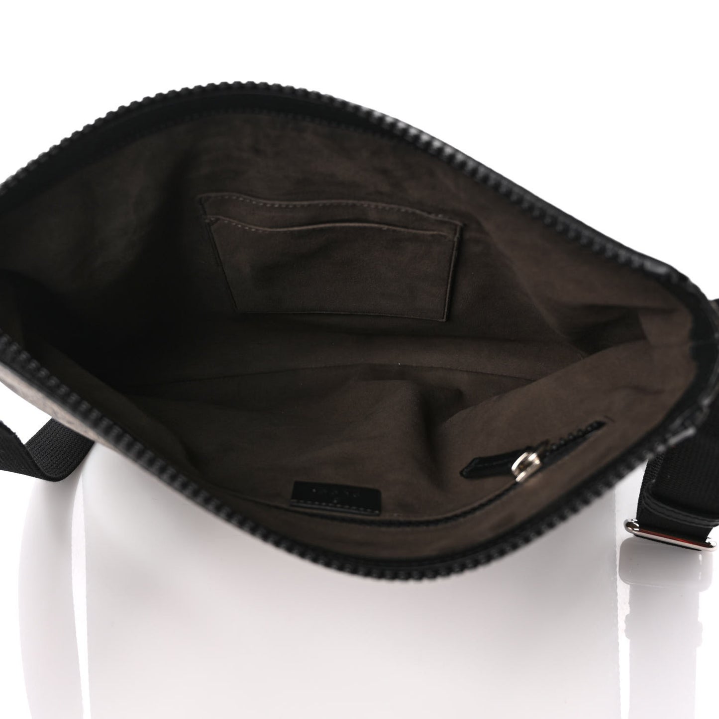 GG Supreme Monogram Medium Flat Messenger Bag Beige Black