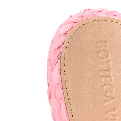 Bottega Veneta Raffia Twisted Intrecciato Stretch Mule Sandals 37 Blossom 9 of 10
