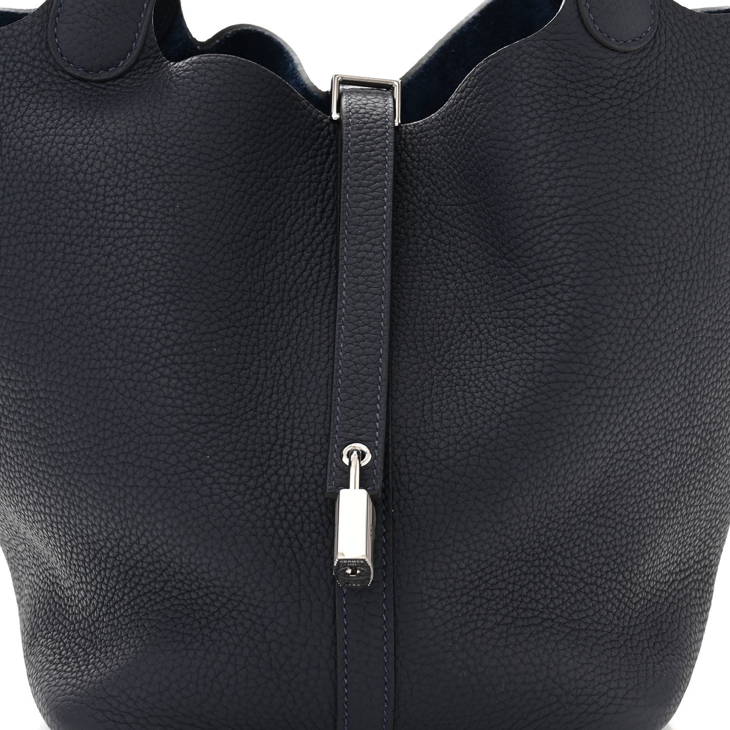 Hermes Taurillon Clemence Picotin Lock 22 MM Bleu Nuit 8 of 11