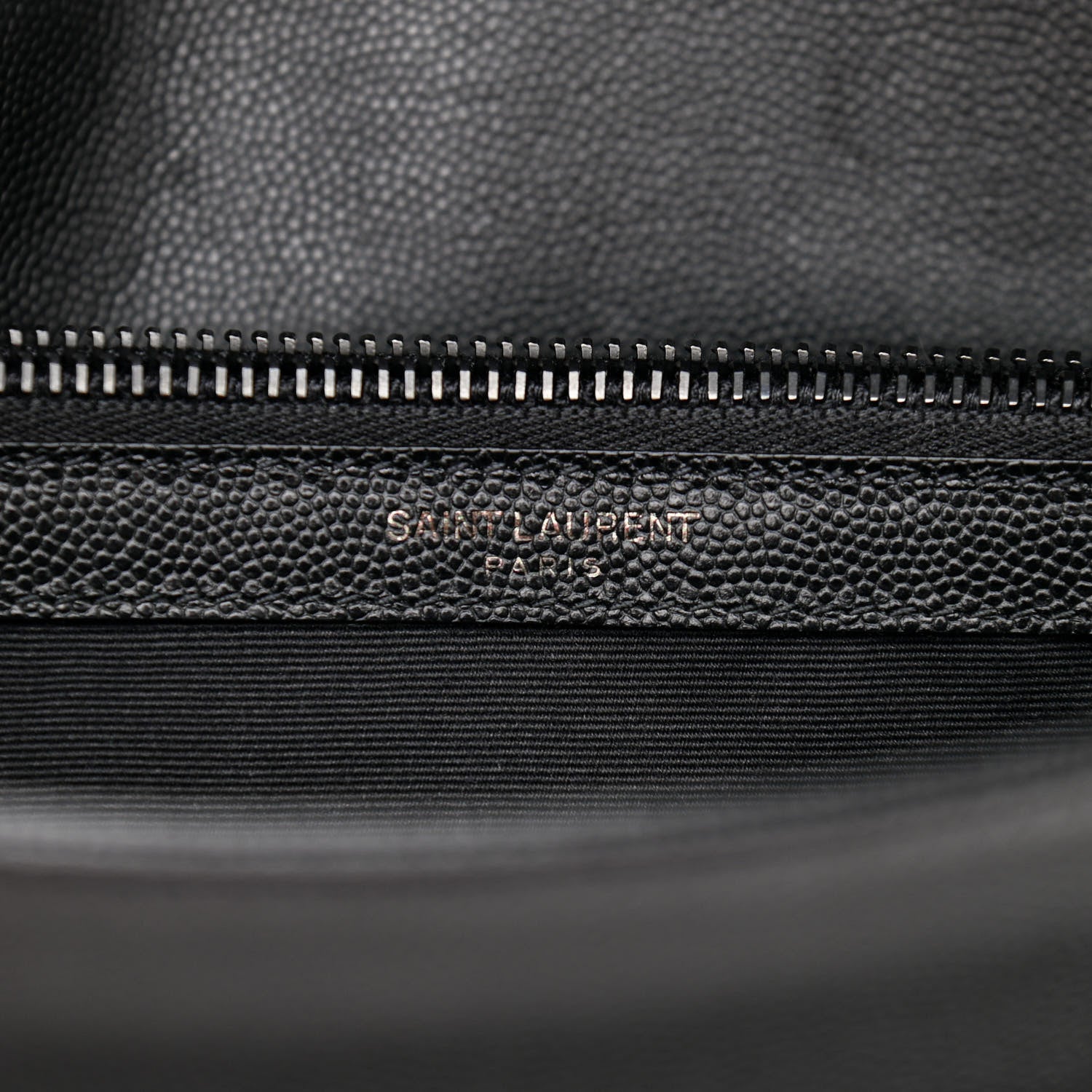 Saint Laurent Grain De Poudre Medium West Hollywood Monogram Fold-Over Black 7 of 11