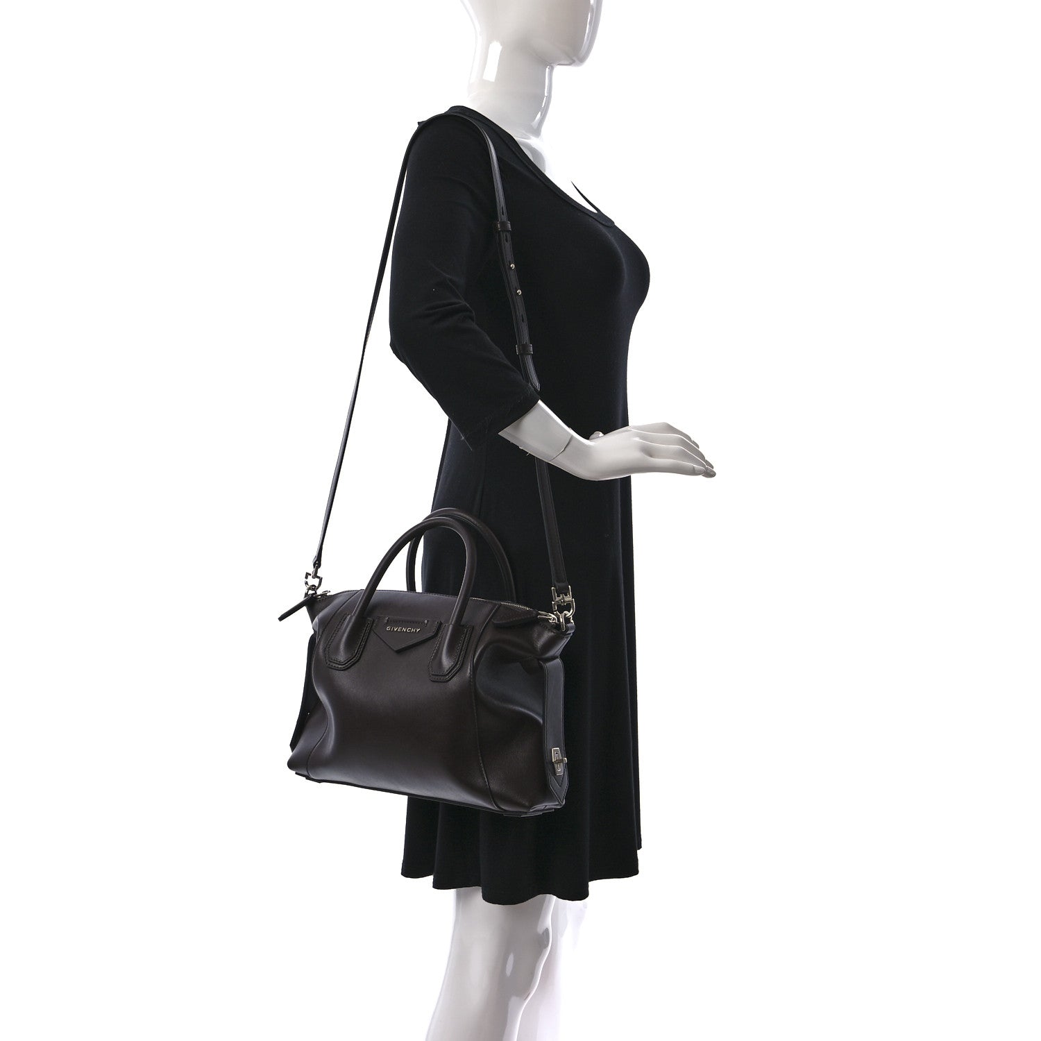 Givenchy Smooth Calfskin Small Soft Antigona Dark Brown 2 of 9