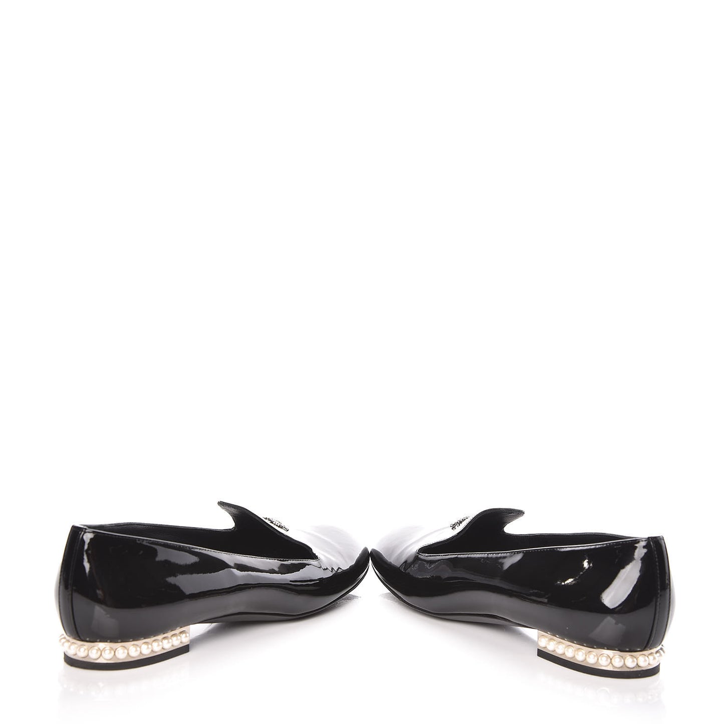 Patent Calfskin Pearl CC Oxfords 37.5 Black