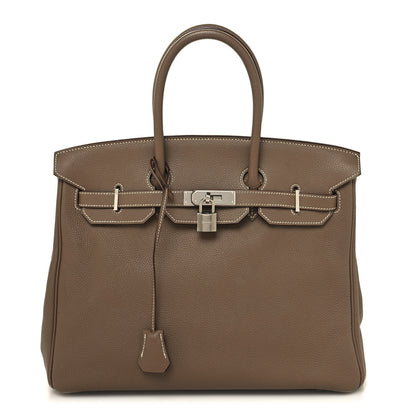 Hermes Togo Birkin 35 Etoupe 1 of 12
