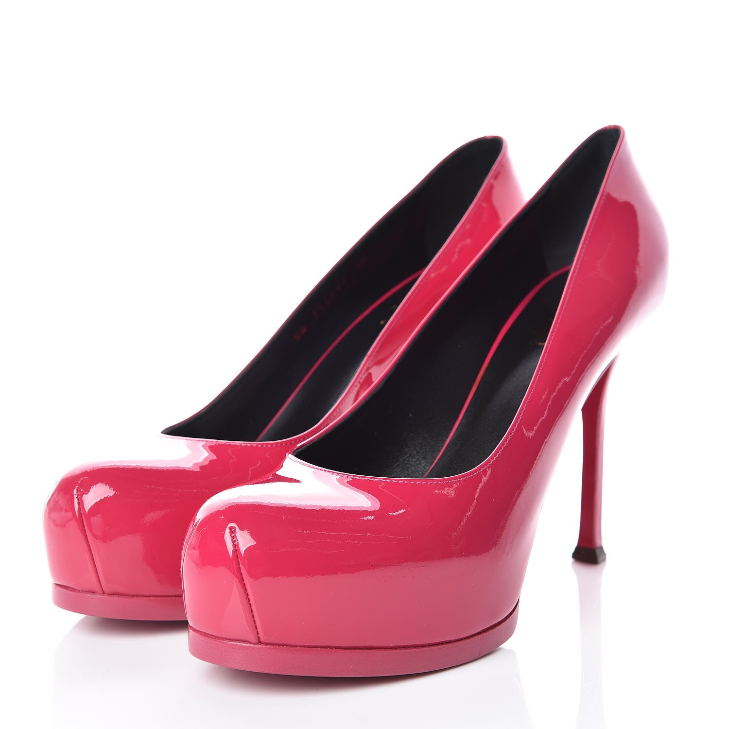 Saint Laurent Patent Tribtoo 80 Platform Pump 39 Fuchsia 3 of 10