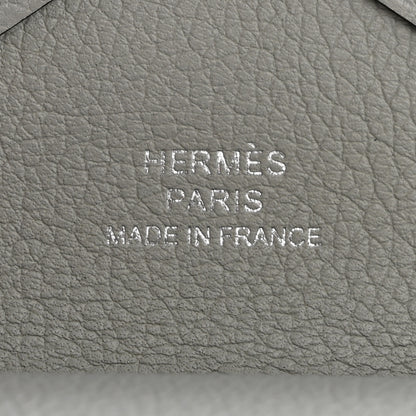 Hermes Evercolor Calvi Duo Card Case Gris Mouette 6 of 9