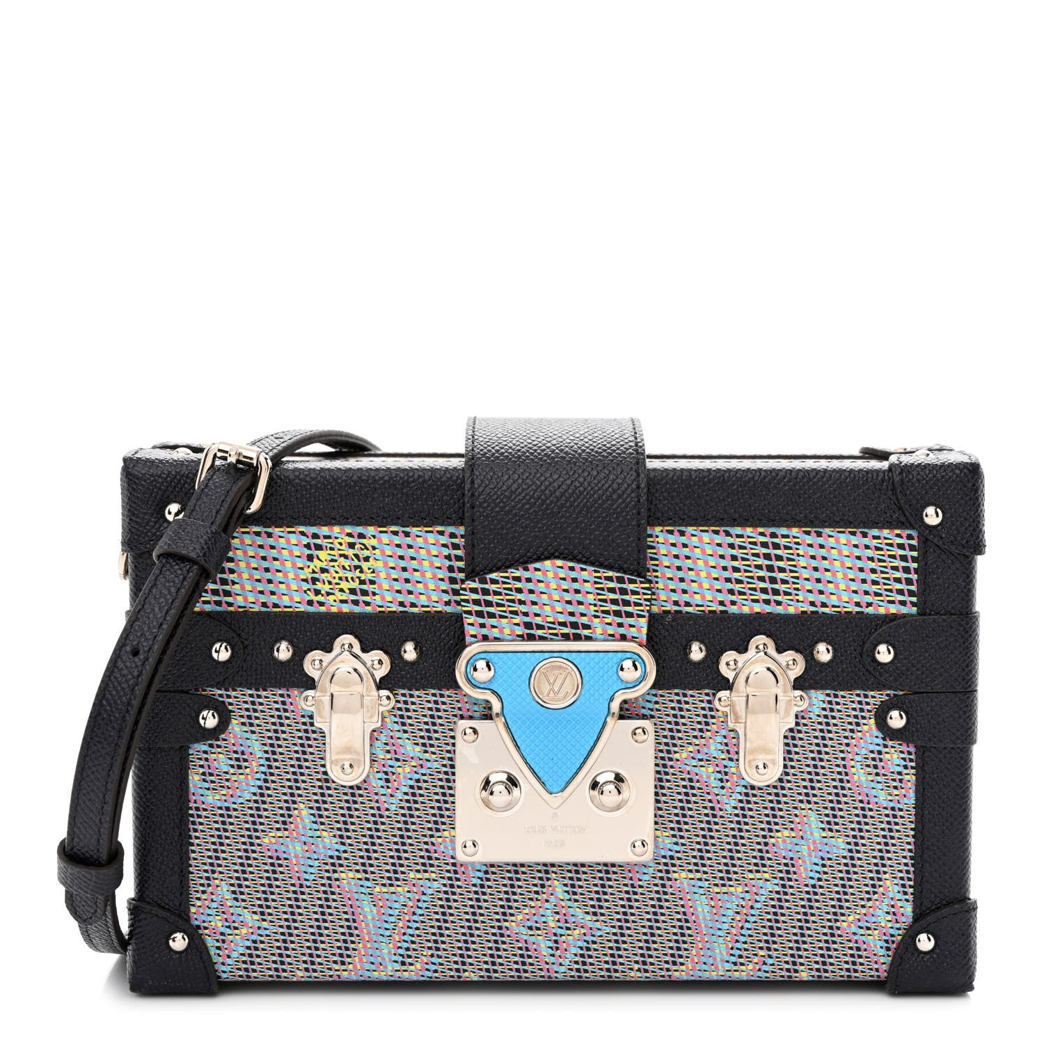 Louis Vuitton Calfskin Monogram LV Pop Petite Malle Blue 1 of 10