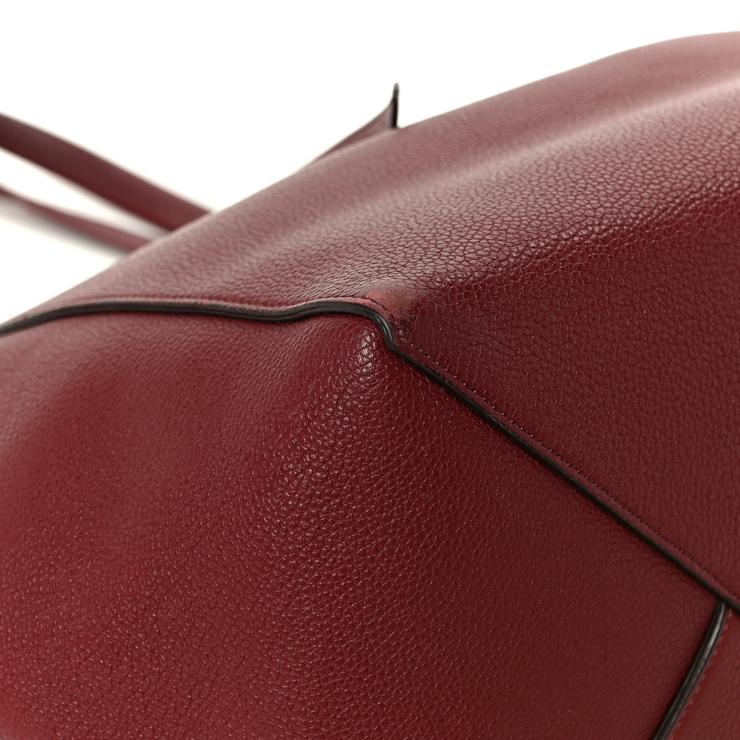 Soft Grained Calfskin Small Belt Cabas Phantom Light Burgundy