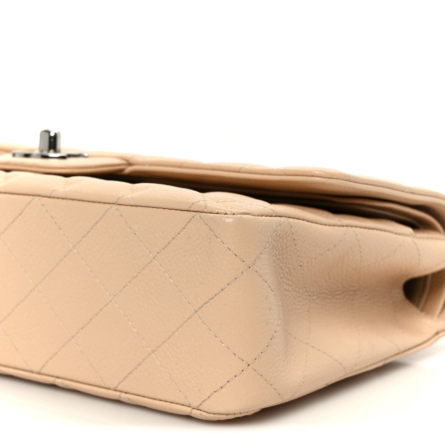 Chanel Caviar Quilted Medium Double Flap Beige 11 of 11