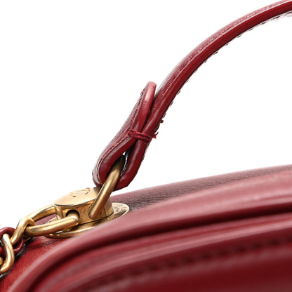 Chanel Calfskin Quilted CC Small Vanity Case Dark Red 5 of 12