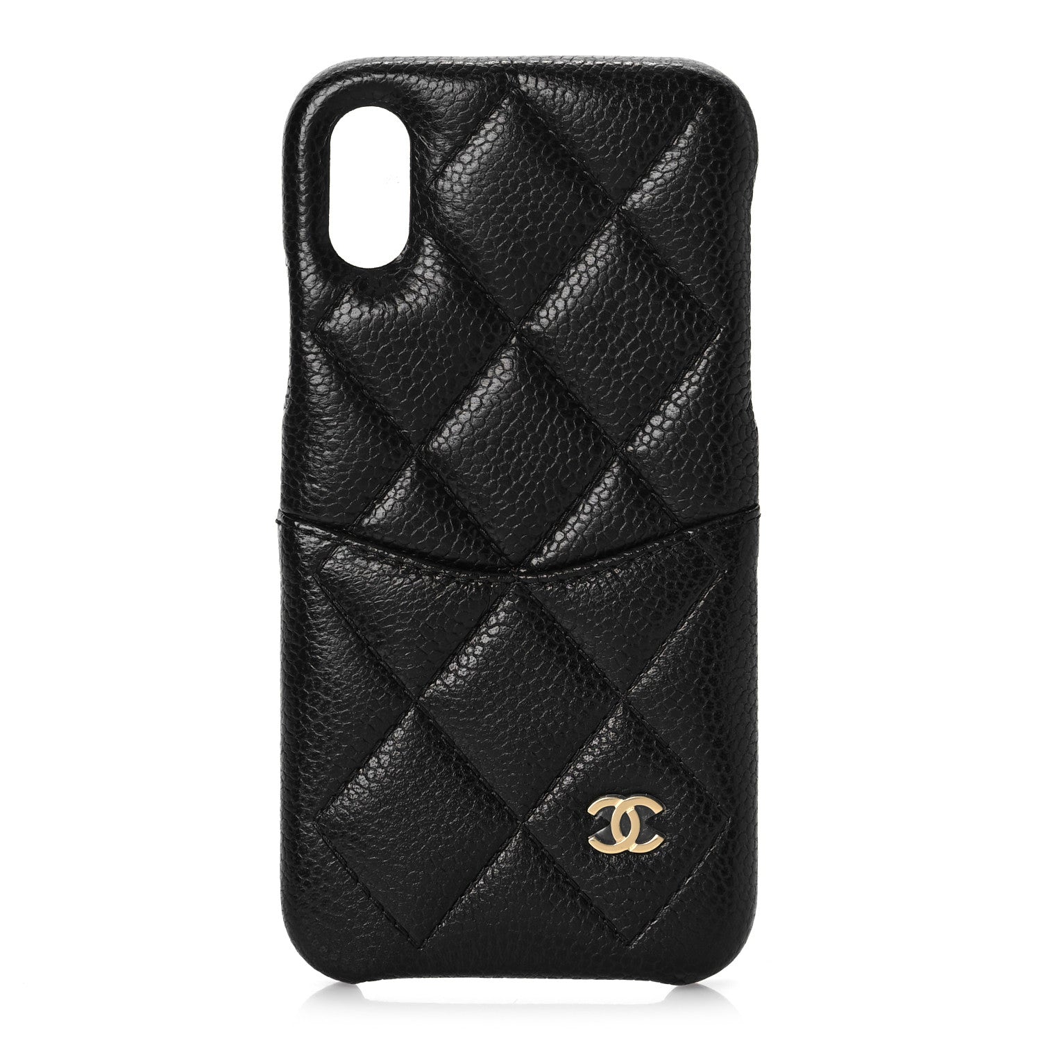 Chanel Caviar Quilted iPhone X Coco Tech Case Black 1 of 8