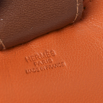 Hermes Milo Lambskin Grigri Rodeo Horse Bag Charm MM Feu Cornaline Fauve 3 of 4