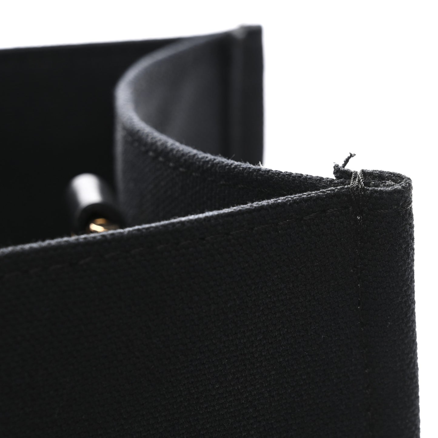 Canvas Studded Small Logo Tote Bag Black