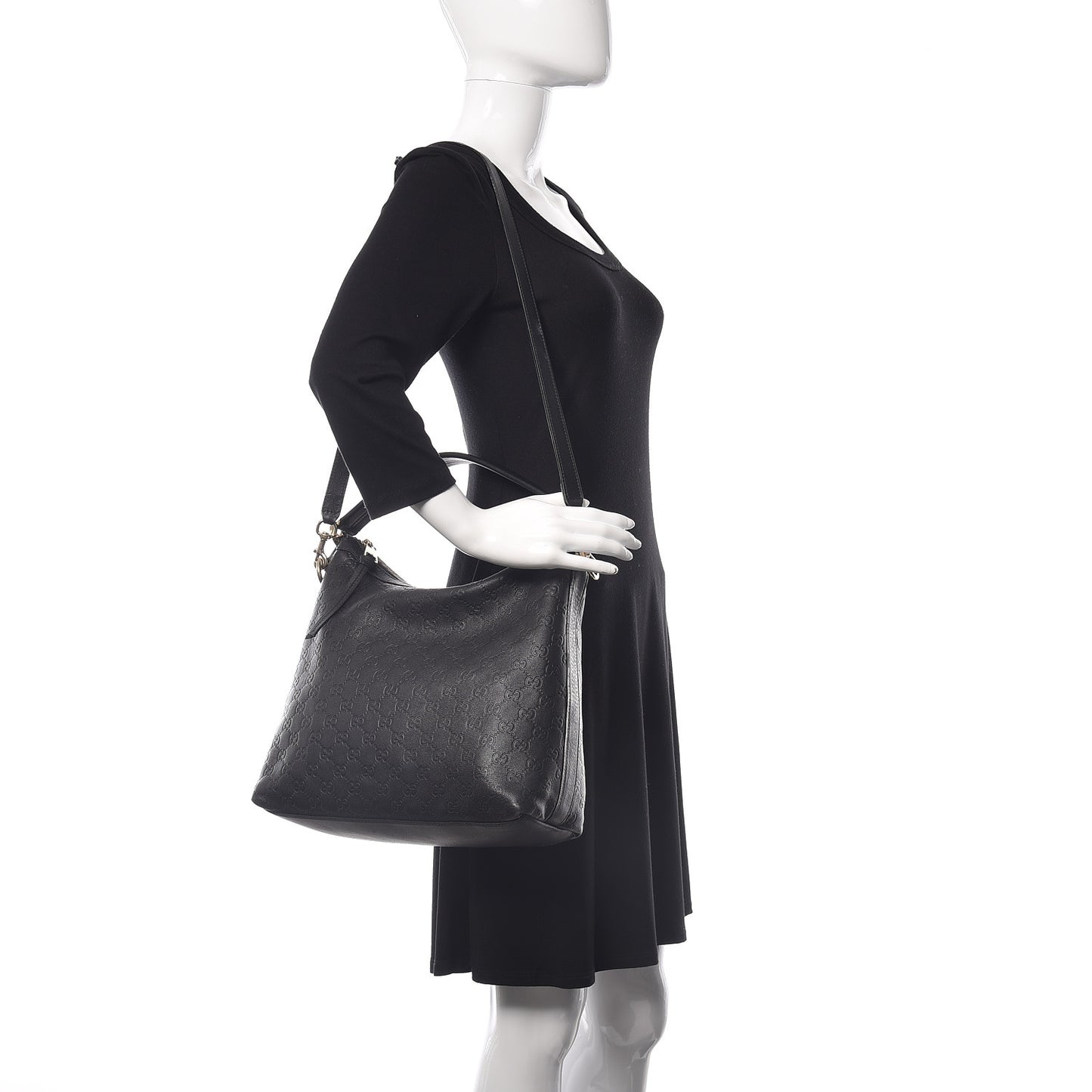 Guccissima Small Miss GG Hobo Black