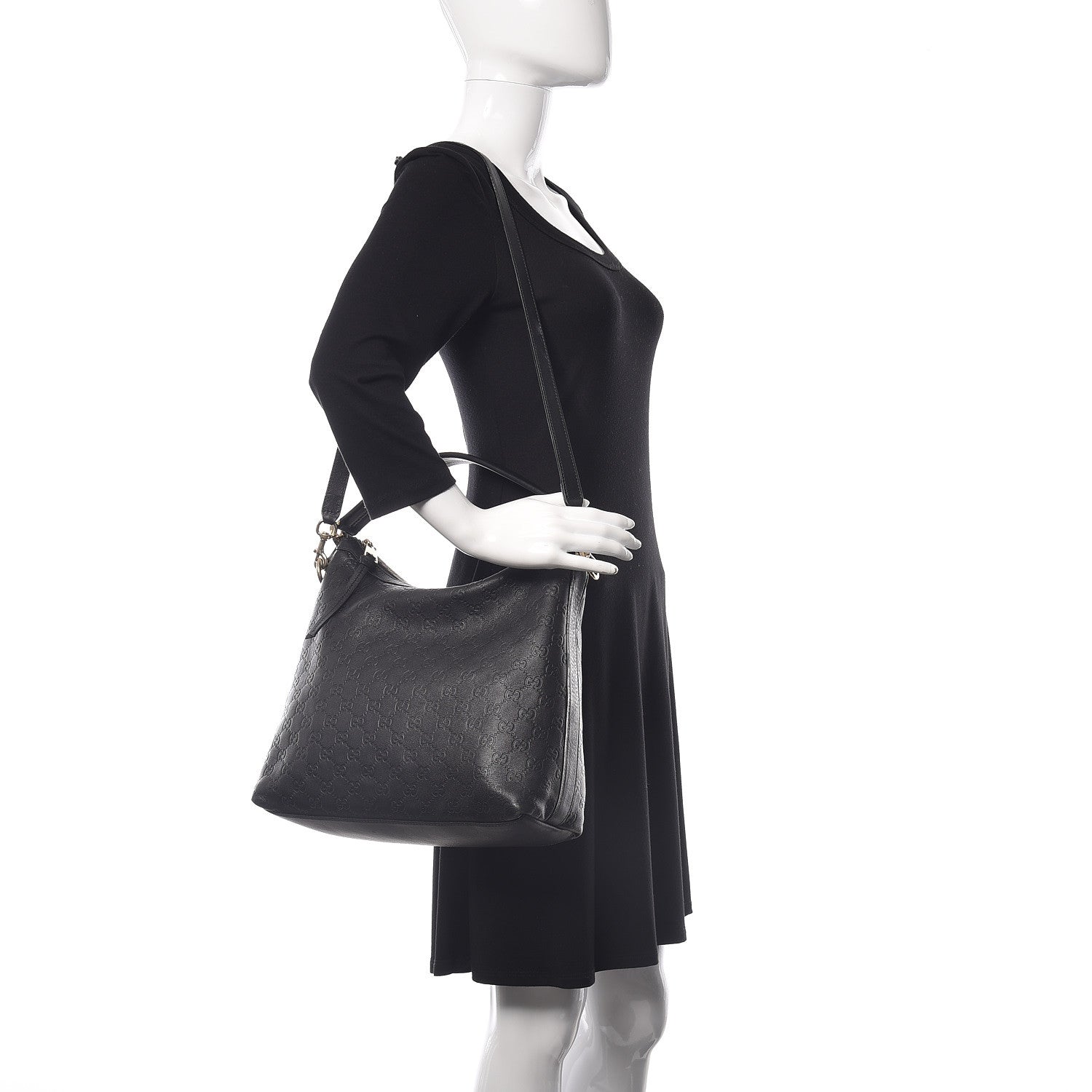Gucci Guccissima Small Miss GG Hobo Black 2 of 10