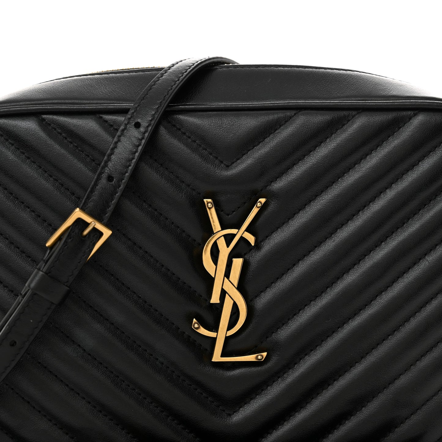 Calfskin Matelasse Monogram Lou Camera Bag Black
