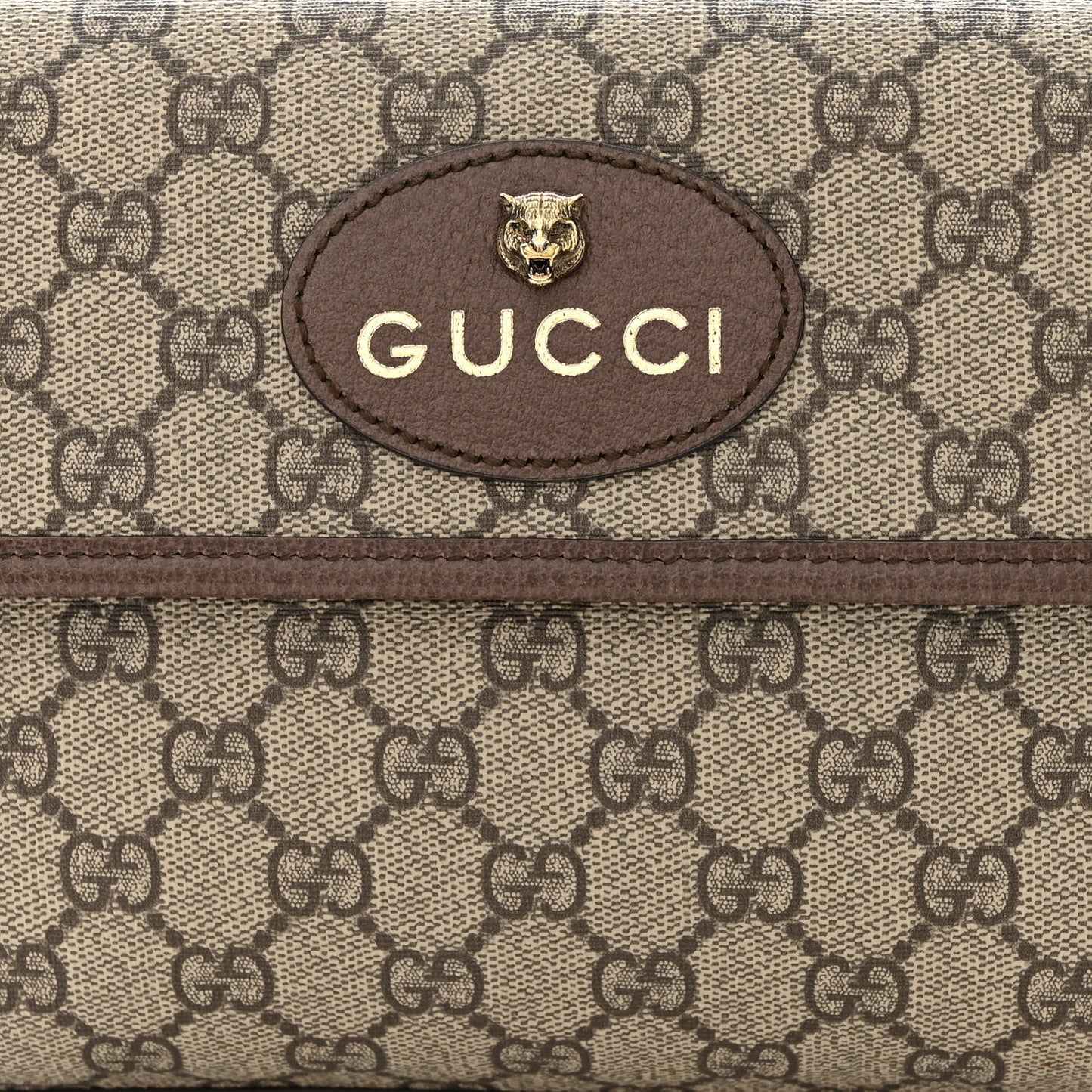 GG Supreme Monogram Neo Vintage Web Belt Bag Brown