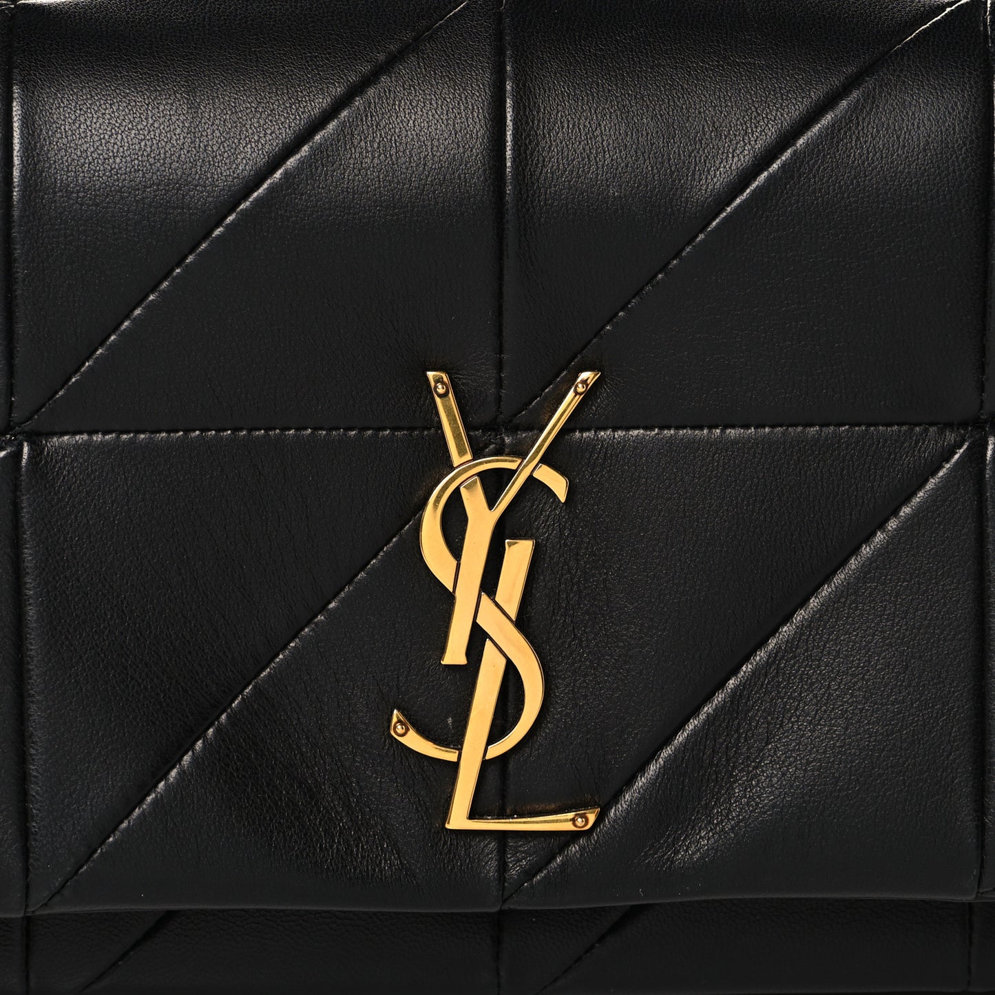 Lambskin Patchwork Monogram Medium Jamie Black
