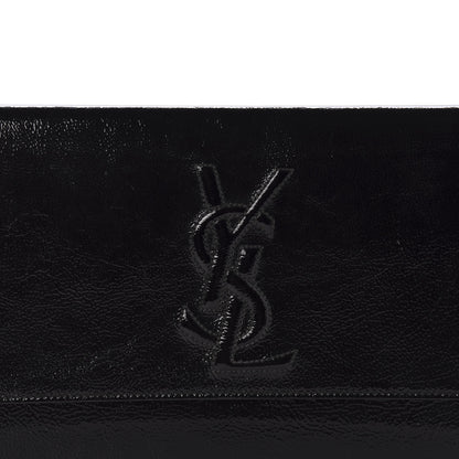 Saint Laurent Textured Patent Monogram Large Belle De Jour Clutch Black 8 of 8