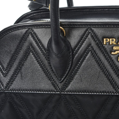 Prada Tessuto Nylon Quilted Impunturato Bauletto Nero Black 9 of 9