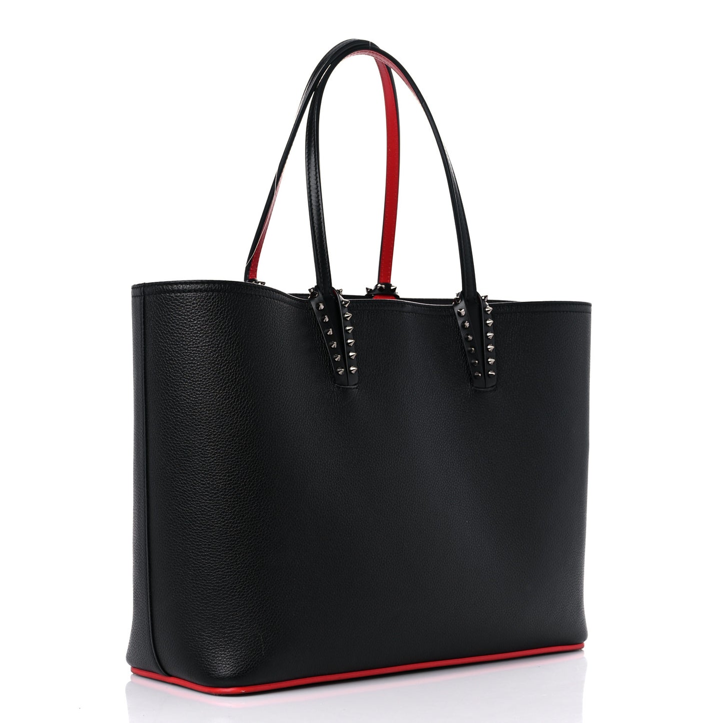 Calfskin Spikes East West Cabata Tote Black