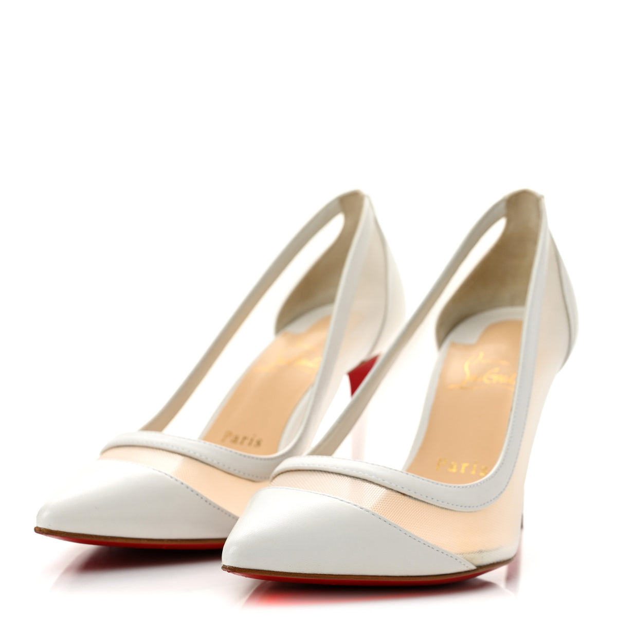 Christian Louboutin Kid Rete Galativi 85 Pumps 37 White 4 of 11
