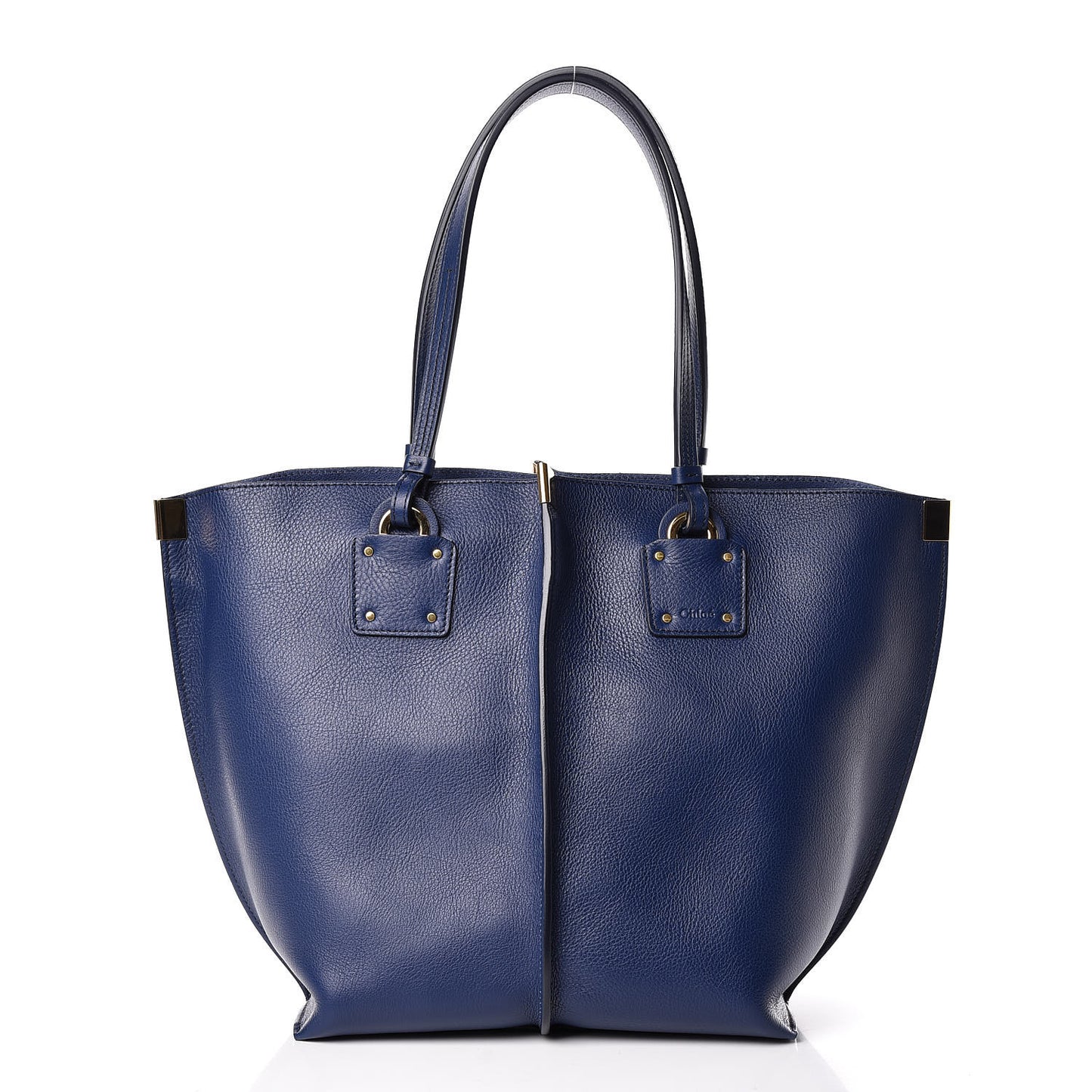 Smooth Calfskin Medium Vick Tote Captive Blue