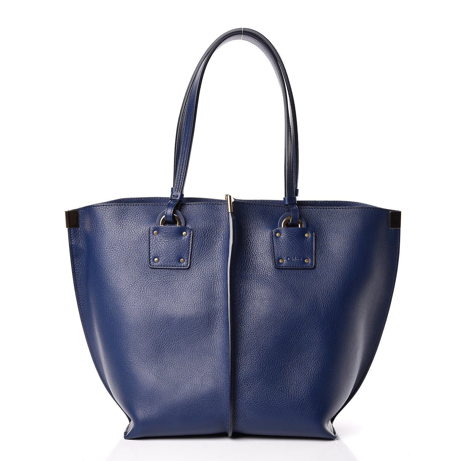 Chloe Smooth Calfskin Medium Vick Tote Captive Blue 3 of 14