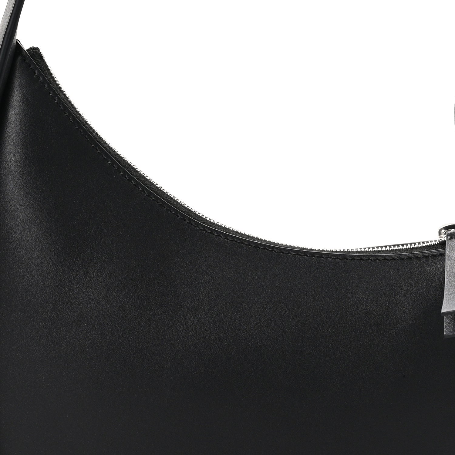 The Row Smooth Calfskin Half Moon Shoulder Bag Black 6 of 9