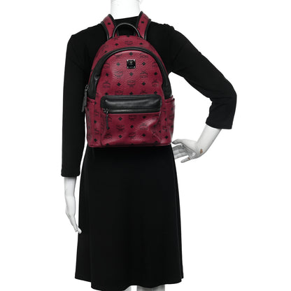 MCM Visetos Small Stark Backpack Burgundy 2 of 10