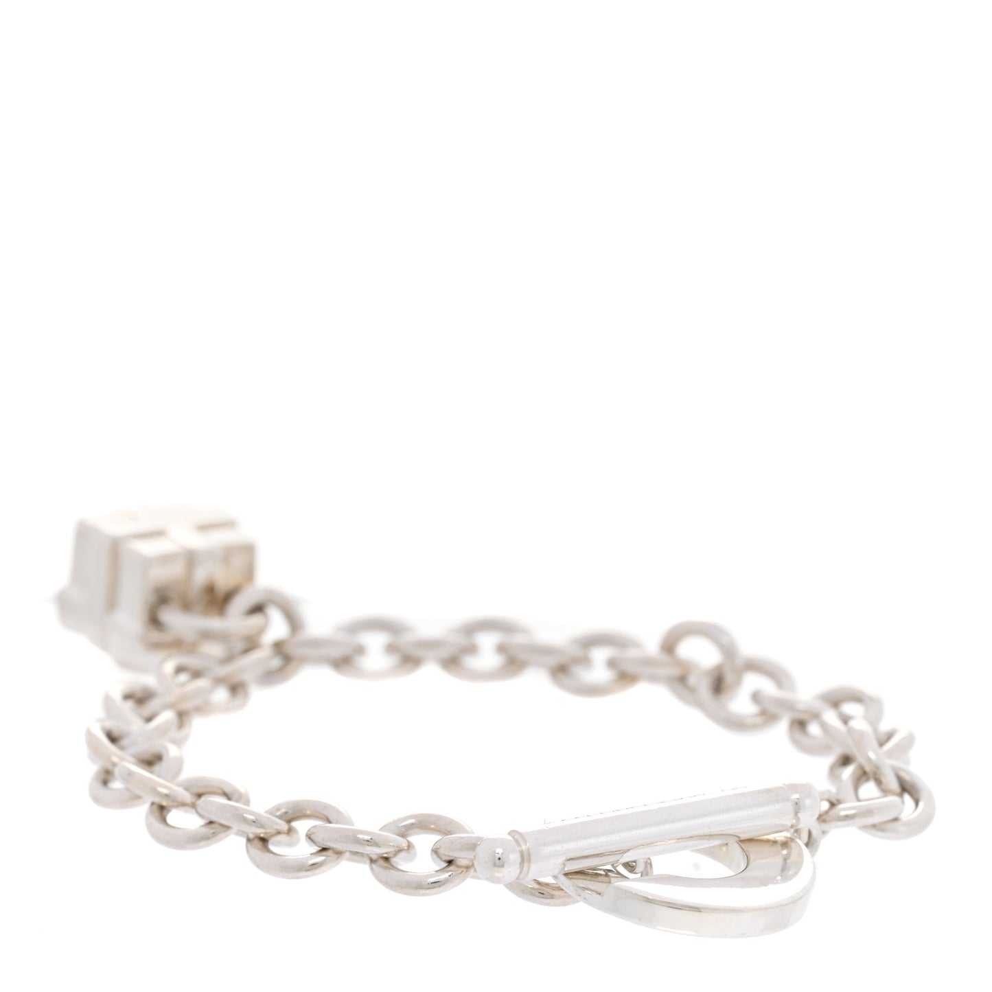 Sterling Silver Gift Box Charm Toggle Bracelet