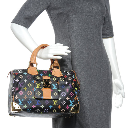 Louis Vuitton Monogram Multicolor Speedy 30 Black 2 of 7