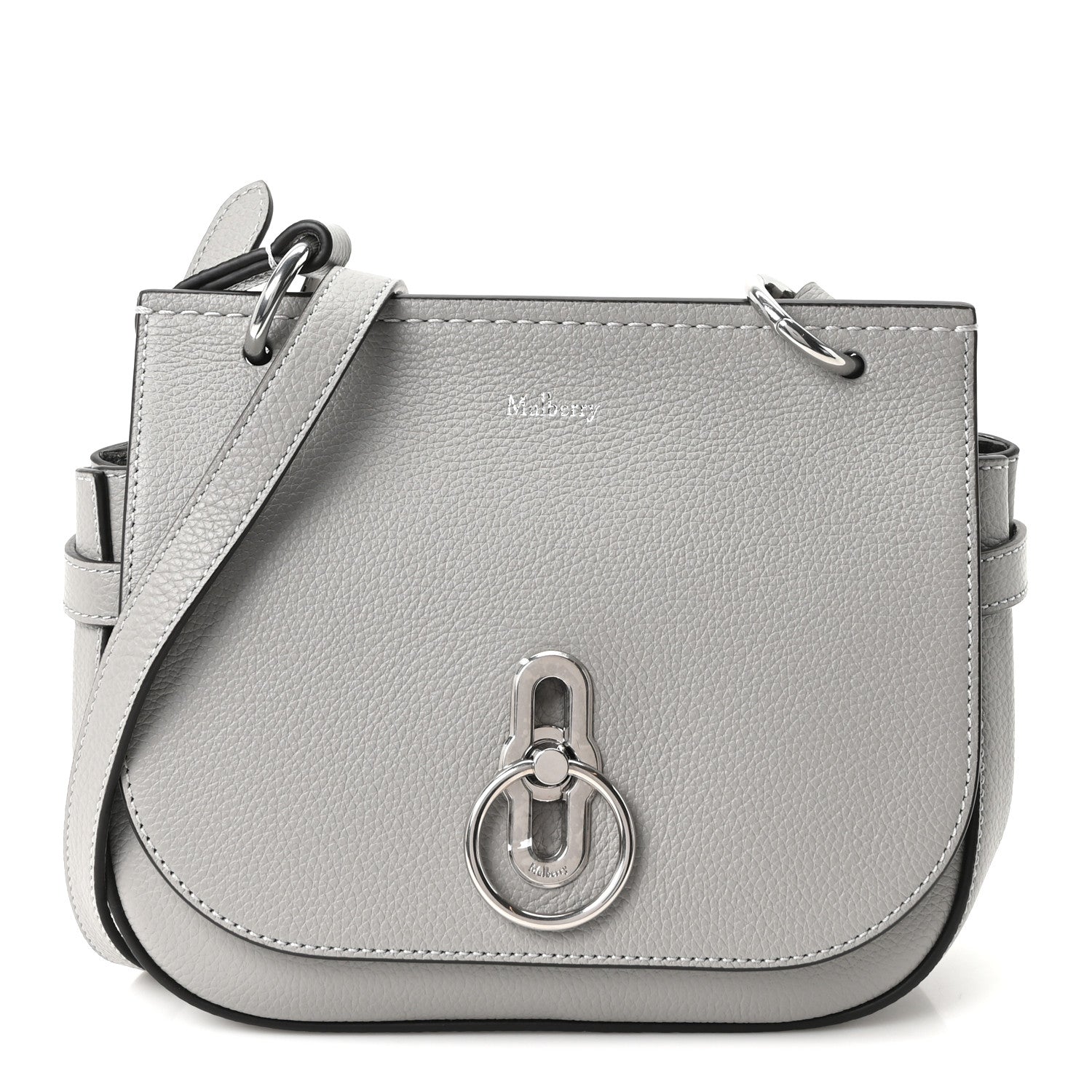 Mulberry Small Classic Grain Calfskin Small Amberley Satchel Pale Grey 1 of 9