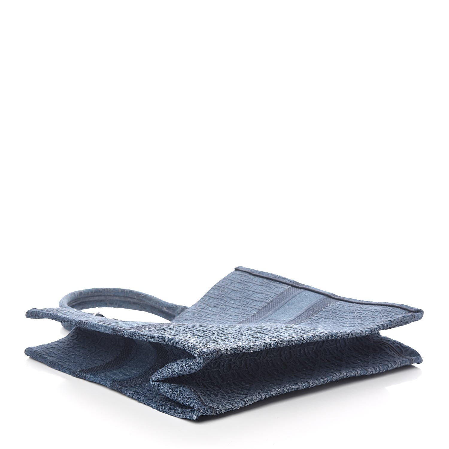 Christian Dior Oblique Denim Book Tote Denim Blue 4 of 9