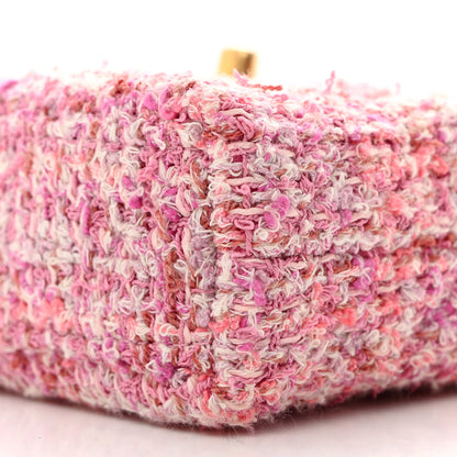 Chanel Tweed Quilted Mini Nano Kelly Shopper Pink 10 of 10
