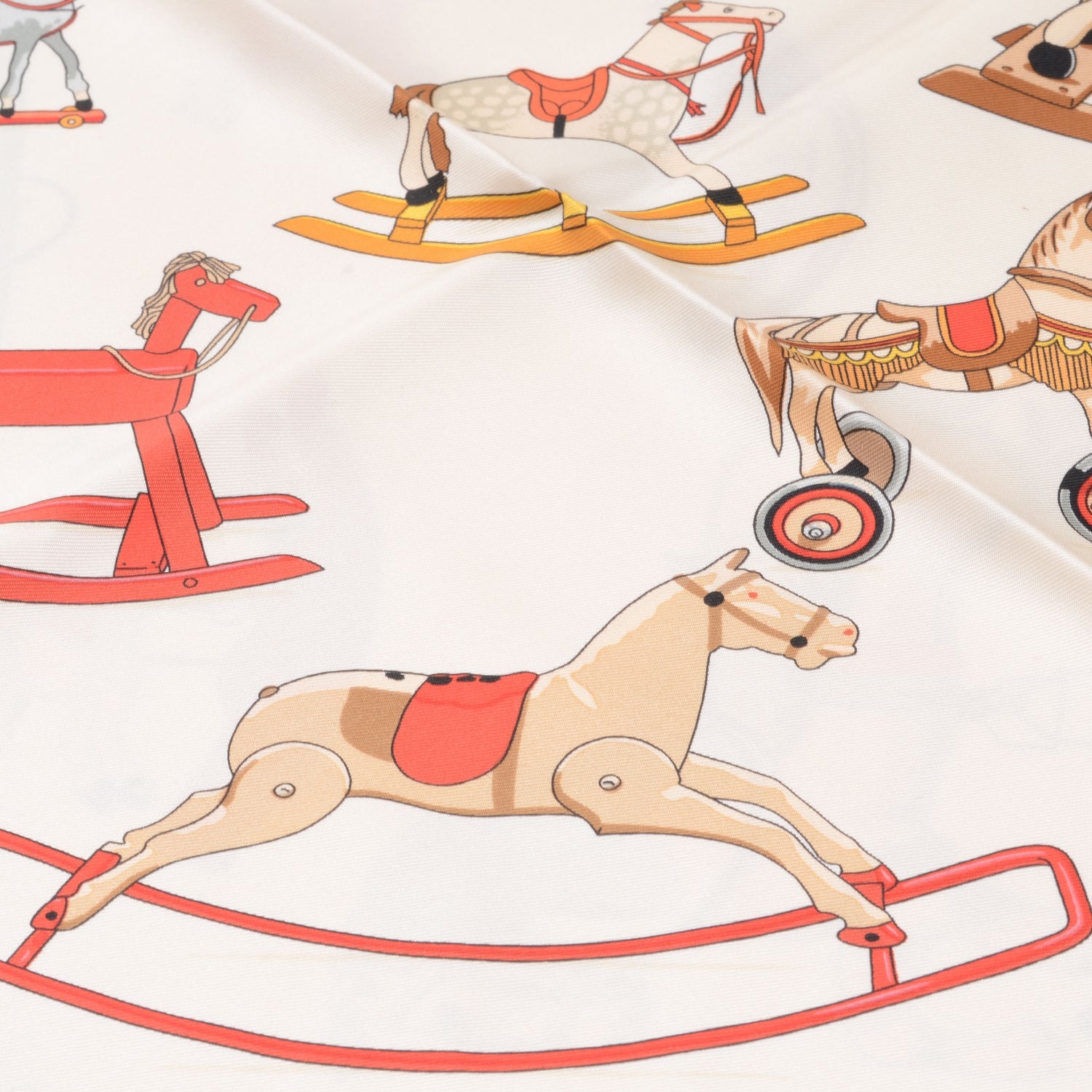 Hermes Silk Raconte Moi le Cheval Scarf 90 4 of 10