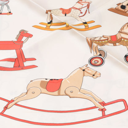 Hermes Silk Raconte Moi le Cheval Scarf 90 4 of 10