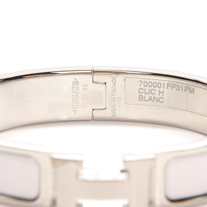 Hermes Enamel Narrow Clic Clac H Bracelet PM White 3 of 5
