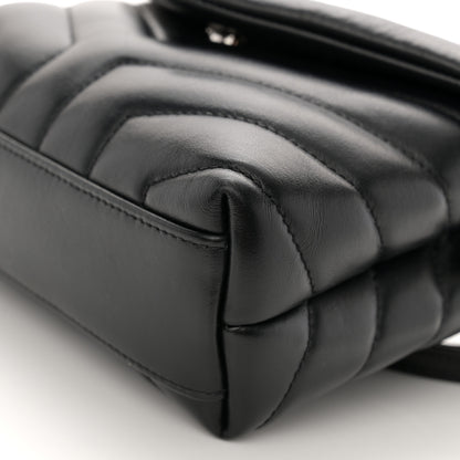 Saint Laurent Calfskin Y Quilted Monogram Toy Loulou Crossbody Bag Black 10 of 13