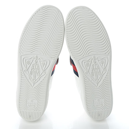 Gucci Calfskin Ayers Crystal Web Pineapple Embroidered Womens New Ace Sneakers 39 White 9 of 10