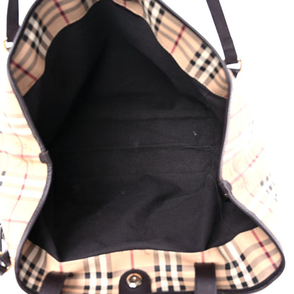 Burberry Haymarket Check Large Canterbury Tote Chocolate 5 of 26