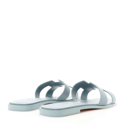 Hermes Epsom Oran Sandals 39.5 Gris Antarctique 4 of 8