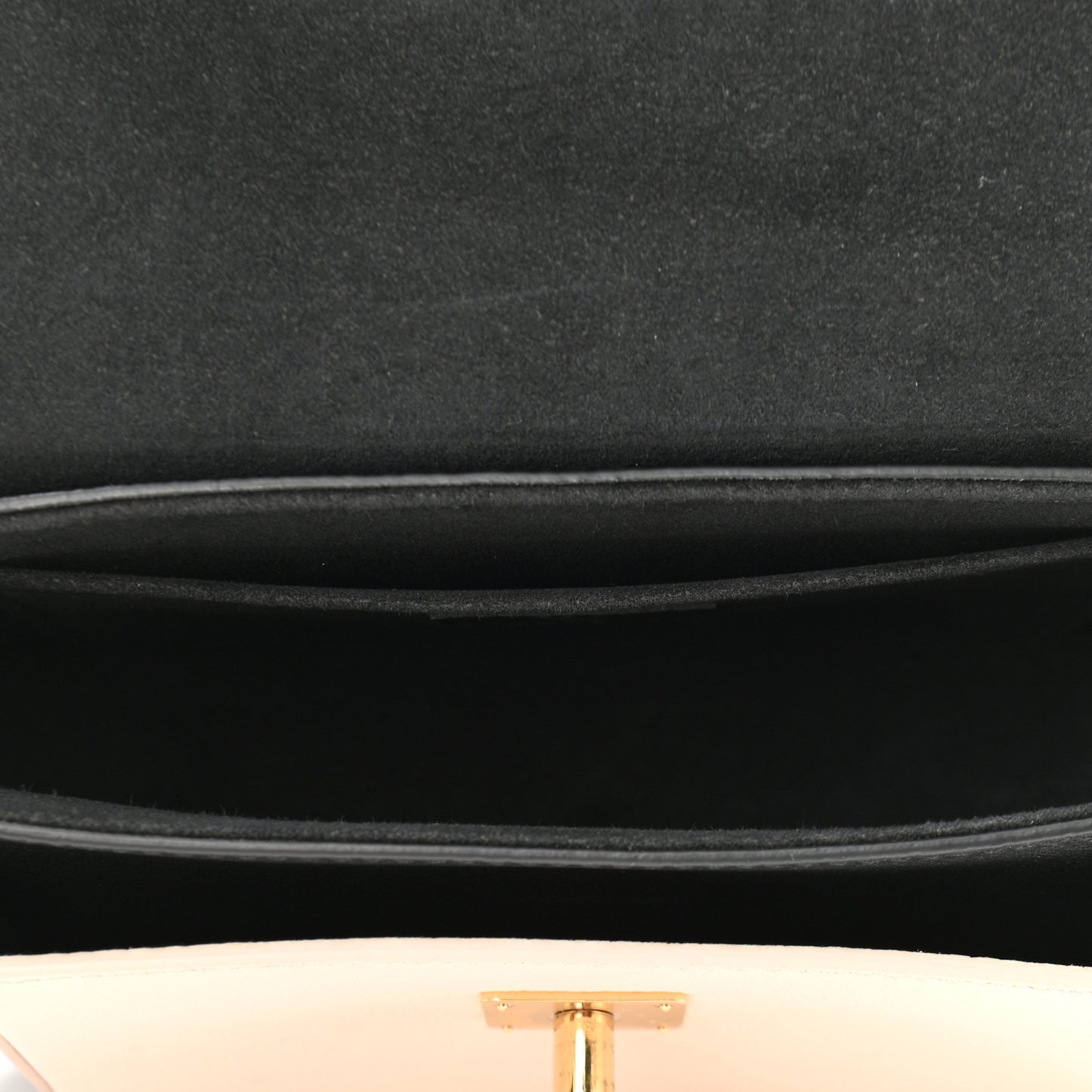 Grained Calfskin Lockme Tender Black