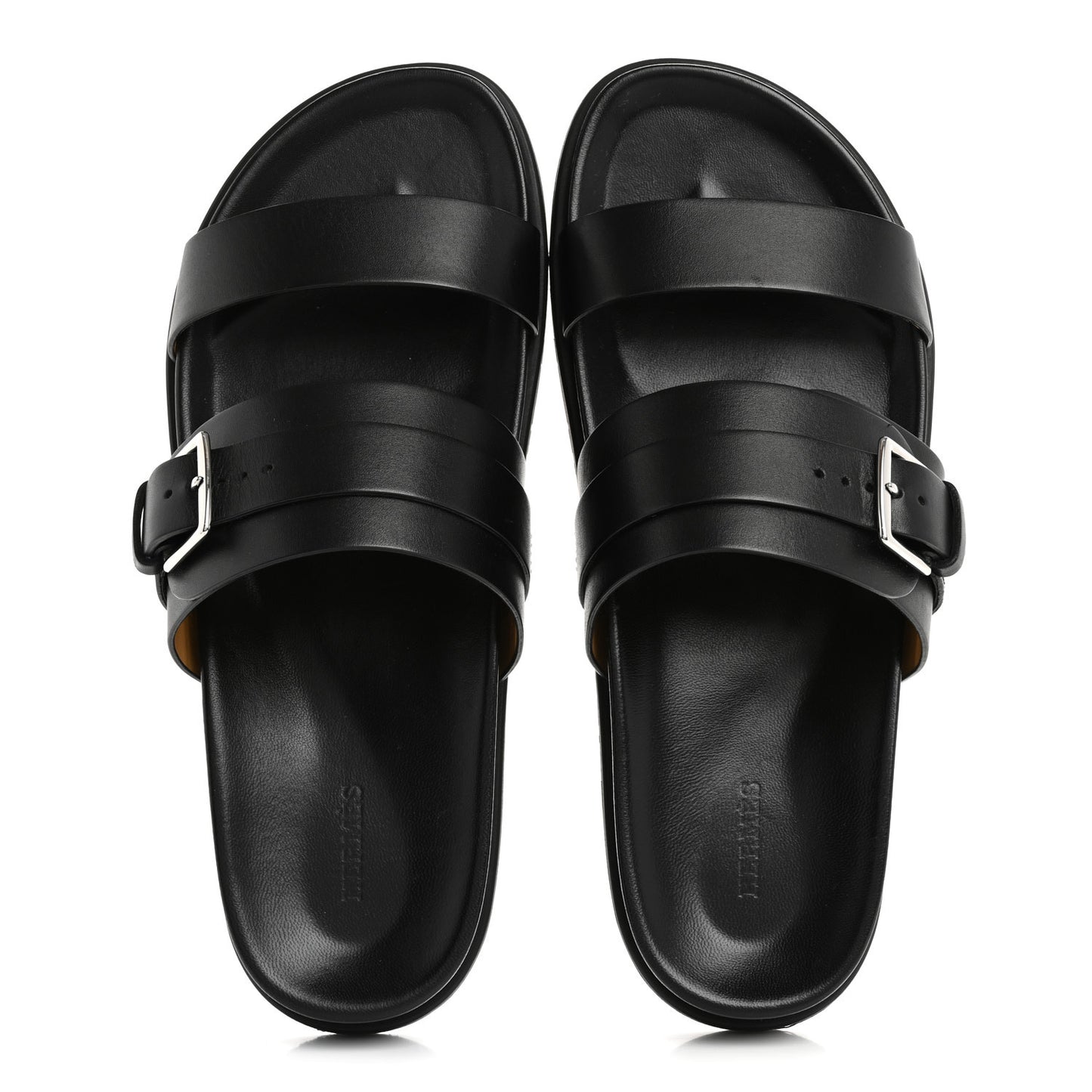 Calfskin Mens Tao Sandals 43.5 Black